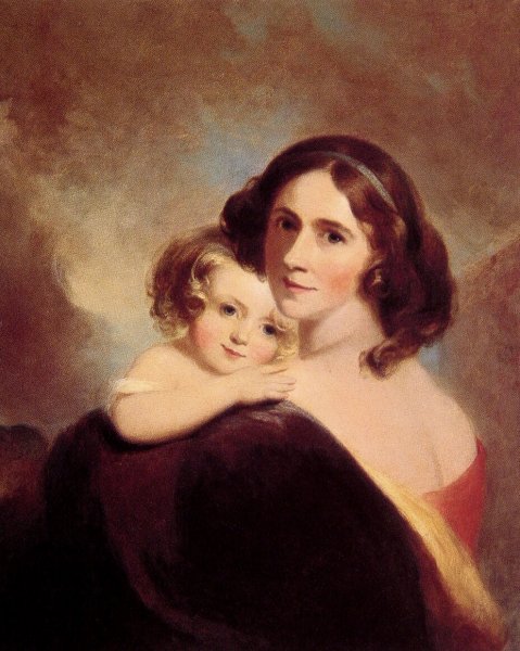 Main Product Photo of Mrs Fitzgerald and Her Daughter Matilda Painting by Thomas Sully