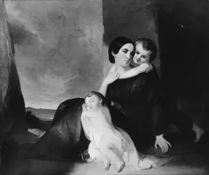Mrs. John Hill Wheeler and Her Two Sons by Thomas Sully Oil Painting
