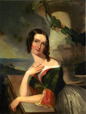 Portrait of Elizabeth Wharton Mrs. William J. McCluney by Thomas Sully Oil Painting