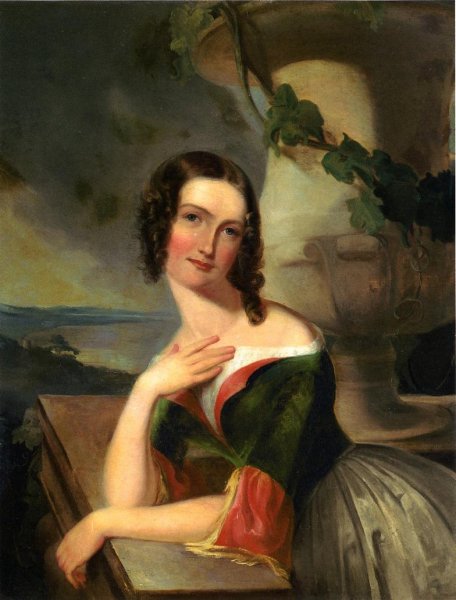 Portrait of Elizabeth Wharton Mrs. William J. McCluney by Thomas Sully - Hand-Painted Oil Painting Reproduction