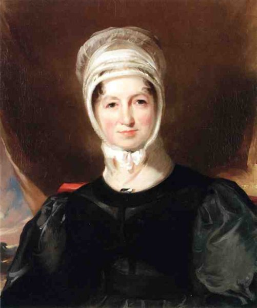 Portrait of Mrs. Ebenezer Stott by Thomas Sully - Hand-Painted Oil Painting Reproduction
