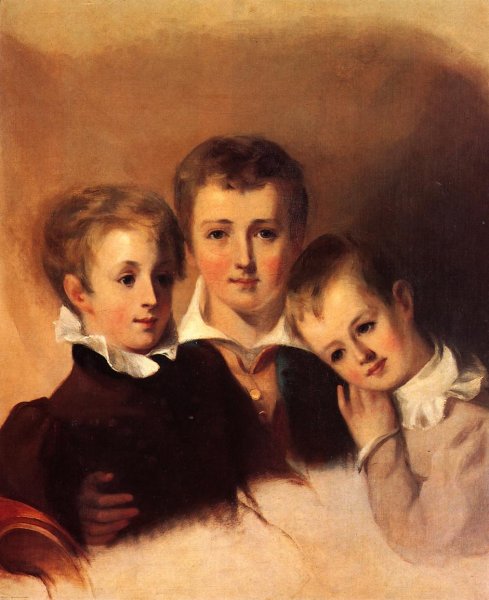Portrait of the Howell Boys by Thomas Sully - Hand-Painted Oil Painting Reproduction