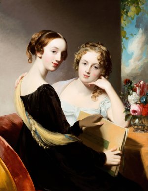 Portrait of the Misses Mary and Emily McEuen by Thomas Sully Oil Painting