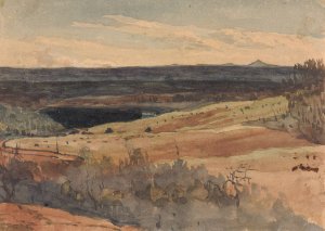 Rolling Fields, Mountains in Distance by Thomas Sully Oil Painting