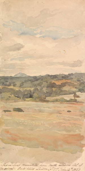 Sugar-Loaf Mountain, From North Window, Col. J. Monroe's. Oak-Field Landon Co. Va. June 12th 1829  by Thomas Sully - Hand-Painted Oil Painting Reproduction