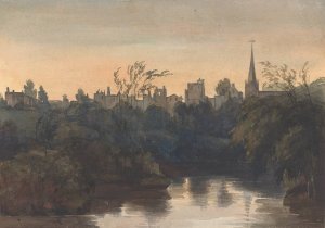 Town Scene on River by Thomas Sully Oil Painting