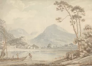 Landscape at Ambleside by Thomas Sunderland Oil Painting