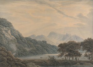 The Head of Ullswater, With the Lodge of Patterdale on the Left by Thomas Sunderland Oil Painting