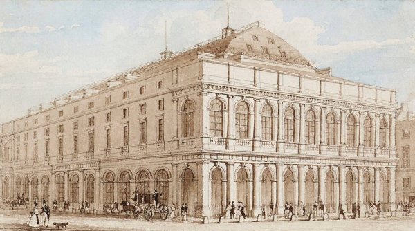 Nouveau Theatre Feydeau, salle Ventadour  by Thomas Talbot Bury - Hand-Painted Oil Painting Reproduction