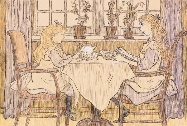 Main Product Photo of Beim Fruhstuck  Painting by Thomas Theodor Heine