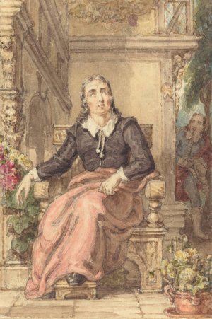 The Blind Milton by Thomas Uwins Oil Painting
