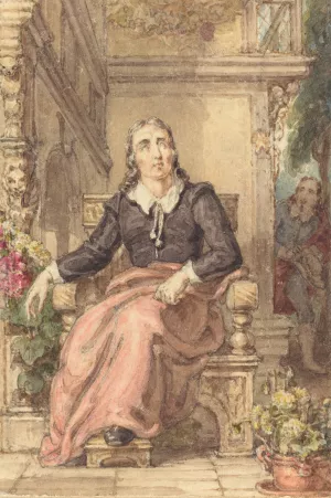 The Blind Milton by Thomas Uwins Oil Painting