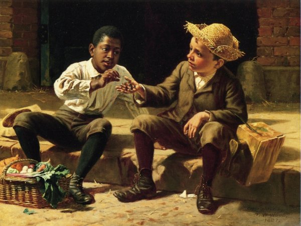 Main Product Photo of Curbstone Piliteness also known as Have a Segar Painting by Thomas Waterman Wood