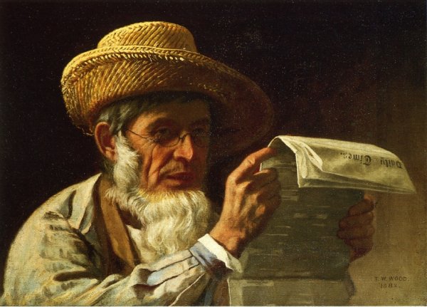 Main Product Photo of Election Returns Painting by Thomas Waterman Wood