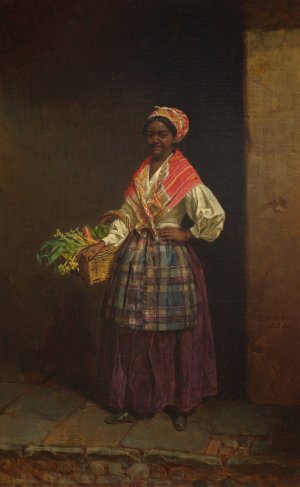 Market Woman by Thomas Waterman Wood Oil Painting
