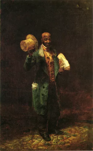 Moses, The Baltimore News Vendor painting by Thomas Waterman Wood