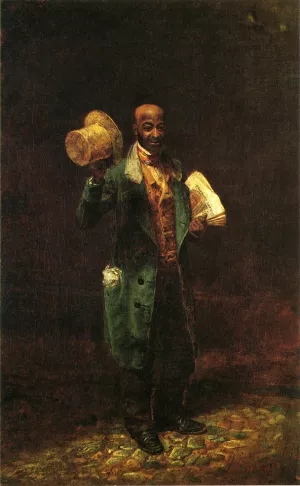 Moses, The Baltimore News Vendor Oil painting by Thomas Waterman Wood