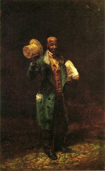 Moses, The Baltimore News Vendor by Thomas Waterman Wood - Hand-Painted Oil Painting Reproduction
