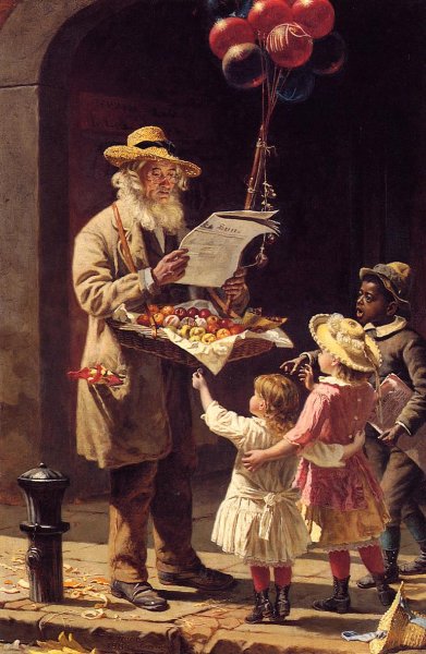 Neglecting Trade by Thomas Waterman Wood - Hand-Painted Oil Painting Reproduction