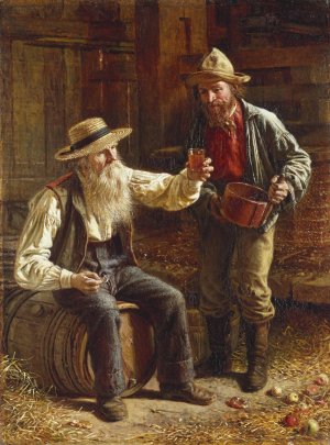 New Cider by Thomas Waterman Wood Oil Painting