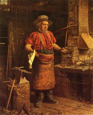 Politics in the Workshop Oil painting by Thomas Waterman Wood
