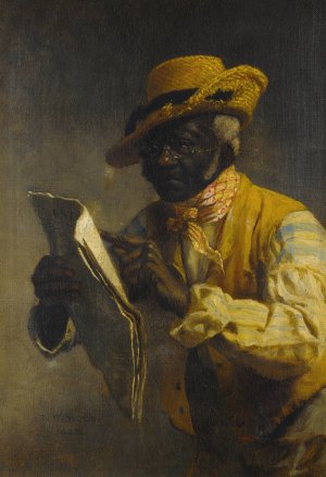 Reading The Gazette by Thomas Waterman Wood Oil Painting
