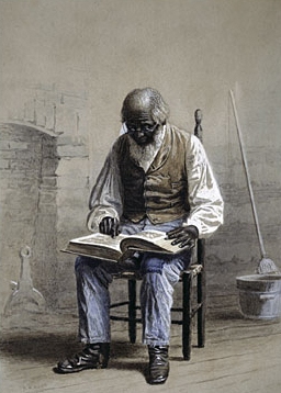 Reading the Scriptures by Thomas Waterman Wood - Hand-Painted Oil Painting Reproduction