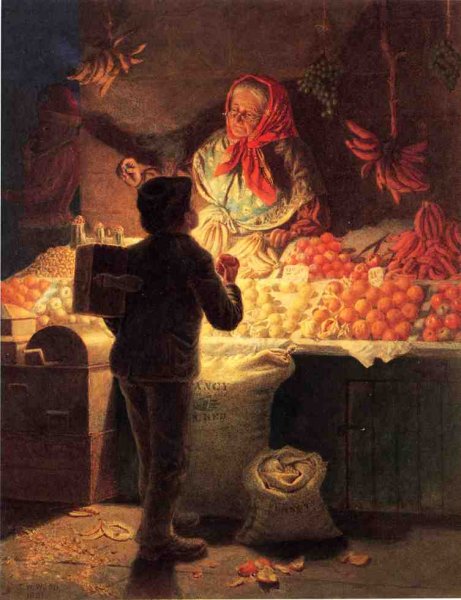 The Doubtful Coin by Thomas Waterman Wood - Hand-Painted Oil Painting Reproduction