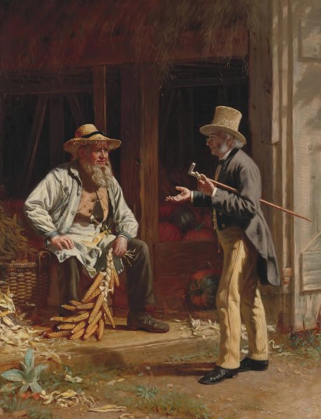 When We Were Boys Together  by Thomas Waterman Wood - Hand-Painted Oil Painting Reproduction