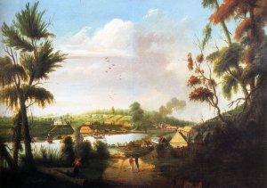 A Direct North General View Of Sydney Cove Oil painting by Thomas Watling