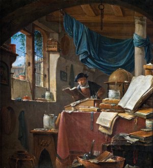 A scholar in his Study by Thomas Wijck Oil Painting