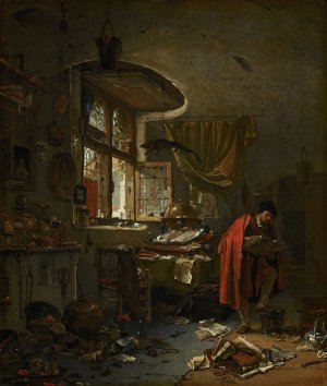 The Alchemist by Thomas Wijck Oil Painting