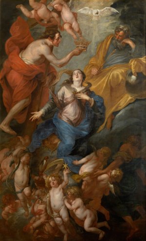 Coronation of Mary by Thomas Willeboirts Bosschaert Oil Painting
