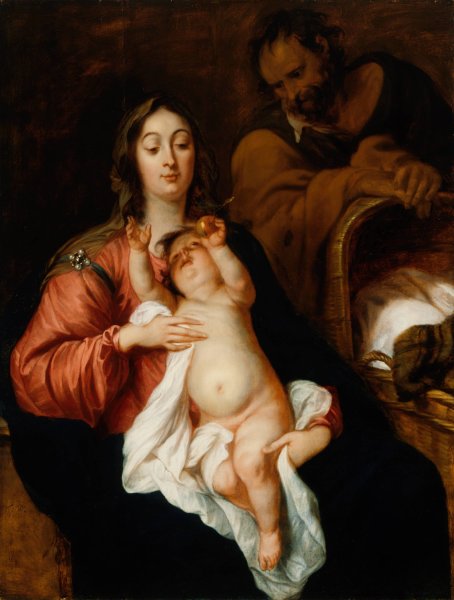 The Holy Family  by Thomas Willeboirts Bosschaert - Hand-Painted Oil Painting Reproduction