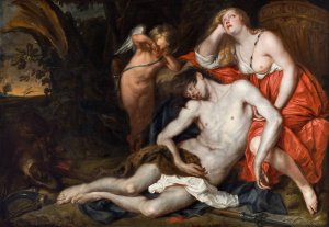 Venus Bewailing The Death of Adonis by Thomas Willeboirts Bosschaert Oil Painting