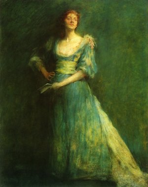 Comedia Oil painting by Thomas Wilmer Dewing