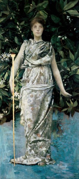 Hymen  by Thomas Wilmer Dewing - Hand-Painted Oil Painting Reproduction