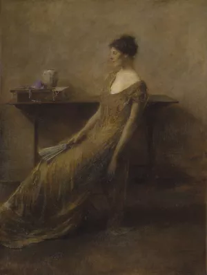 Lady in Gold by Thomas Wilmer Dewing Oil Painting