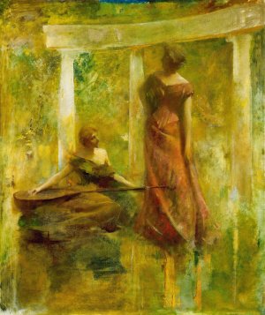 Music Oil painting by Thomas Wilmer Dewing
