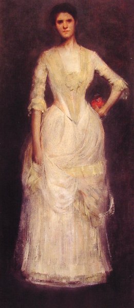 Portrait of Ella Emmet Oil painting by Thomas Wilmer Dewing