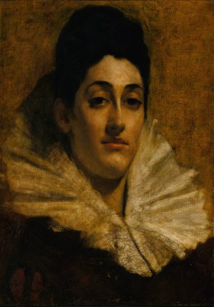 Portrait of Frances C. Houston by Thomas Wilmer Dewing Oil Painting