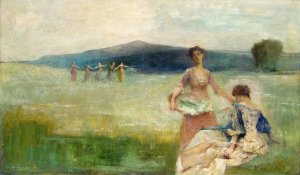Spring Oil painting by Thomas Wilmer Dewing