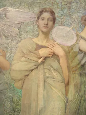 The Days Detail #1 by Thomas Wilmer Dewing Oil Painting