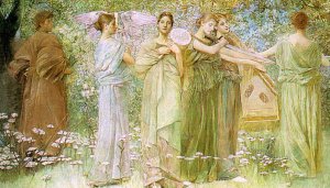 The Days Oil painting by Thomas Wilmer Dewing