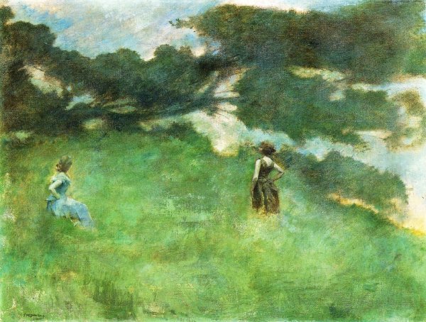 Main Product Photo of The Hermit Thrush Painting by Thomas Wilmer Dewing