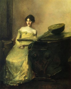 The Lute Oil painting by Thomas Wilmer Dewing
