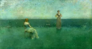 The Recitation painting by Thomas Wilmer Dewing