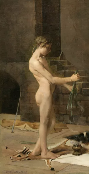 The Sorcerer's Slave Oil painting by Thomas Wilmer Dewing