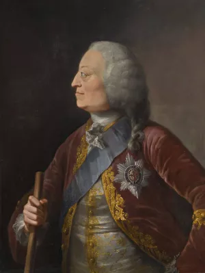 Portrait Of George II by Thomas Worlidge Oil Painting