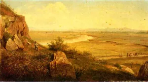 A Hunter in a Landscape by Thomas Worthington Whittredge - Oil Painting Reproduction